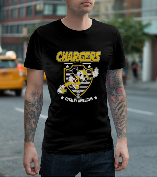 Chargers Totally Awesome Mickey Football Fans T-Shirt
