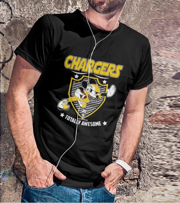 Chargers Totally Awesome Mickey Football Fans T-Shirt