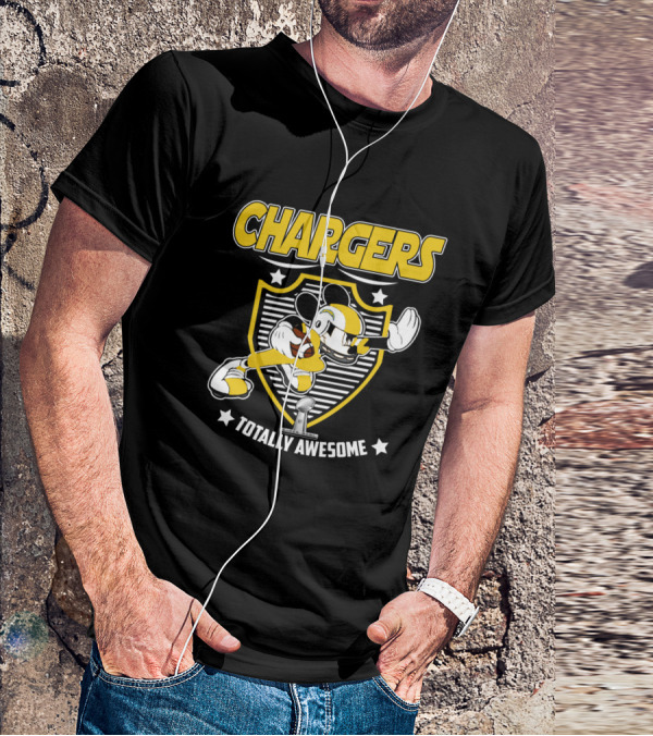 Chargers Totally Awesome Mickey Football Fans T-Shirt