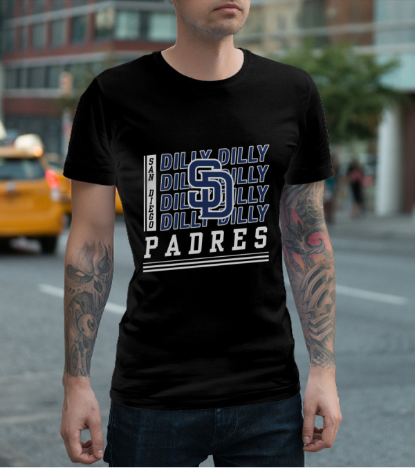 San Diego Padres Dilly Dilly SD Logo Baseball Fan T-Shirt