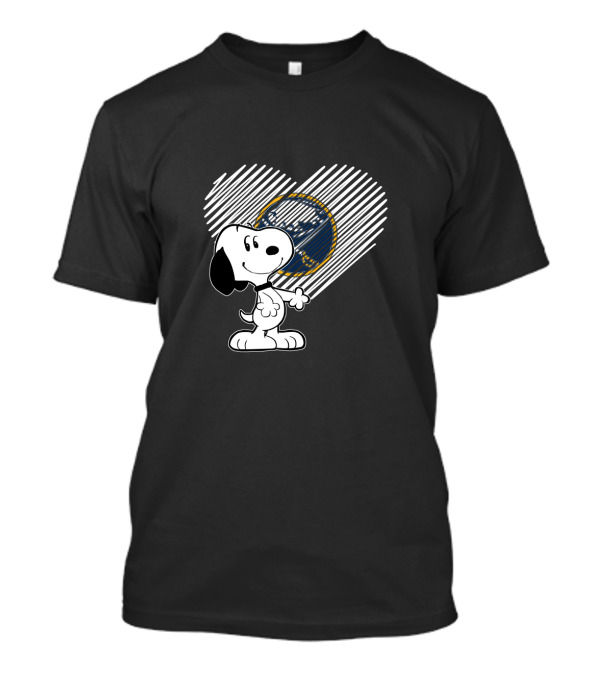 Snoopy Heart Buffalo Sabres Hockey Team T-Shirt