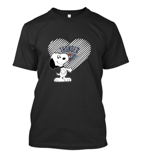 Snoopy Heart Oklahoma City Thunder Fans T-Shirt