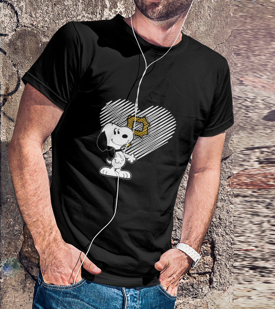 Snoopy Heart Pittsburgh Pirates T-Shirt