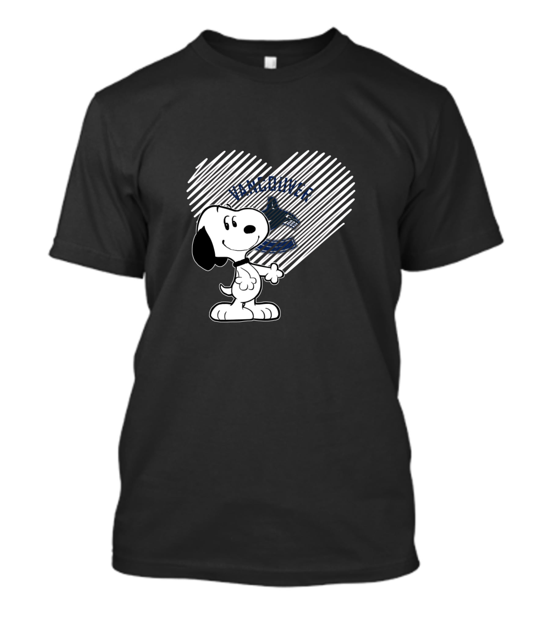 Snoopy Heart Vancouver Canucks Logo Fan T-Shirt