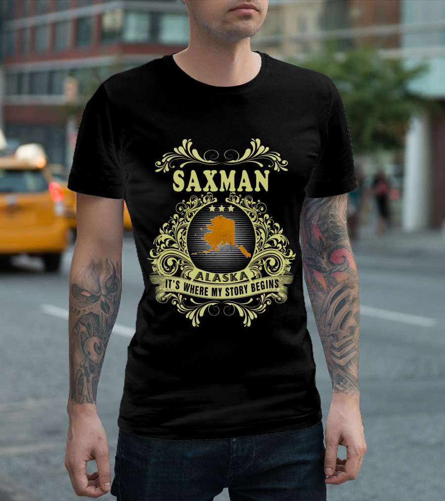 Saxman Alaska It's Where My Story Begins T-Shirt