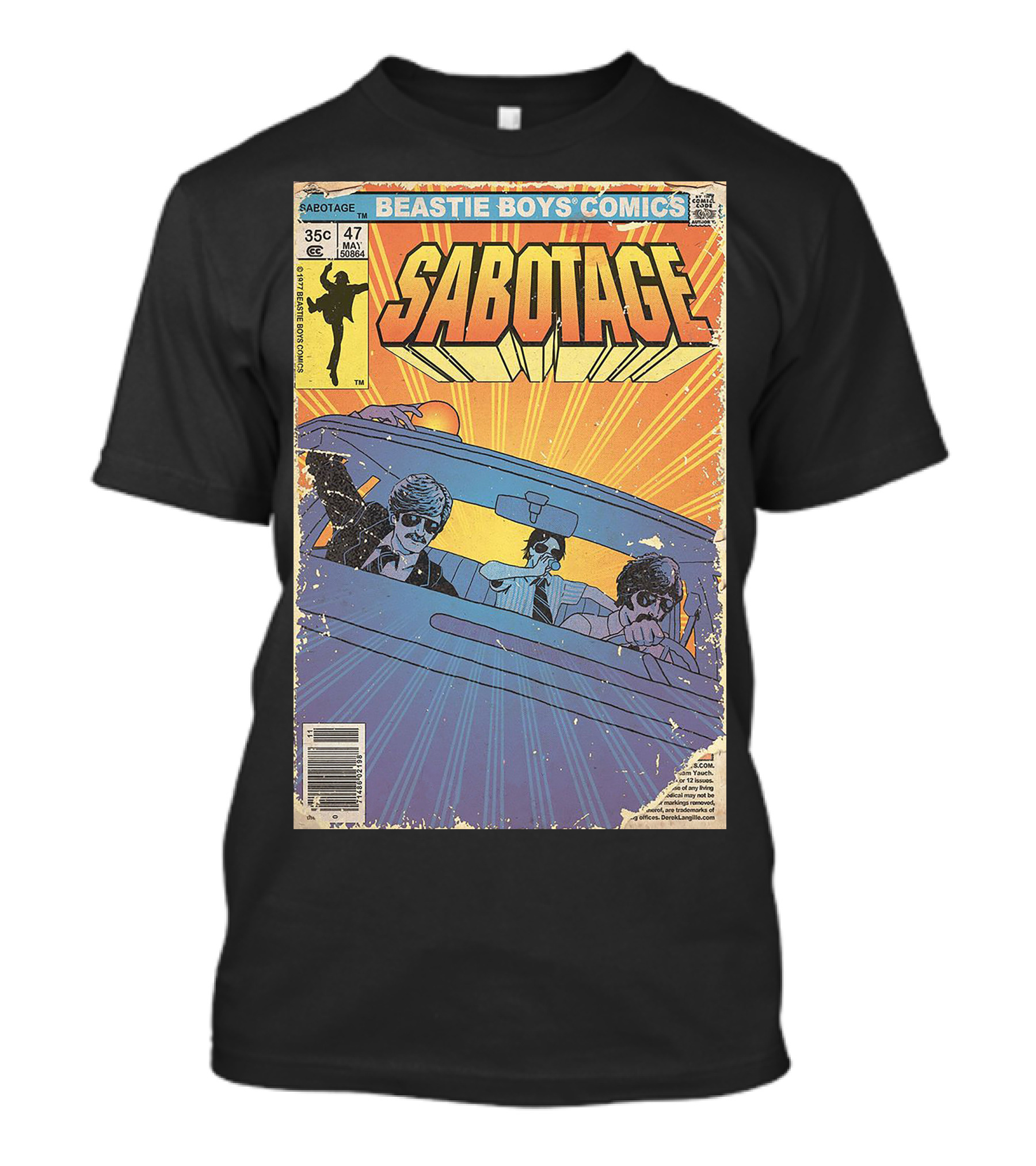 Beastie Boys Comics Sabotage 35¢ 47 Funny Ape 64B♯ Cover T-Shirt