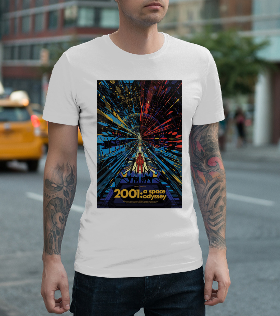 2001: A Space Odyssey Sci-Fi Psychedelic Explosion Astronaut Journey T-Shirt