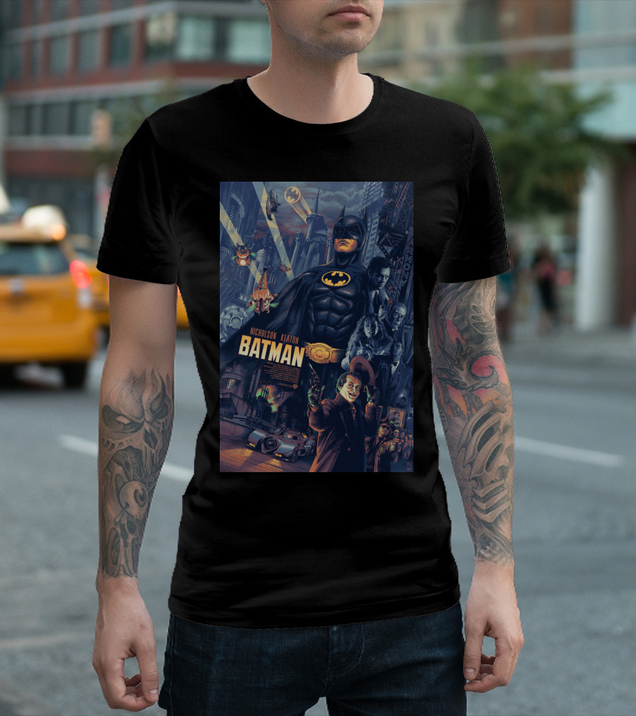 Batman 1989 Nicholson Keaton Gotham City Movie T-Shirt