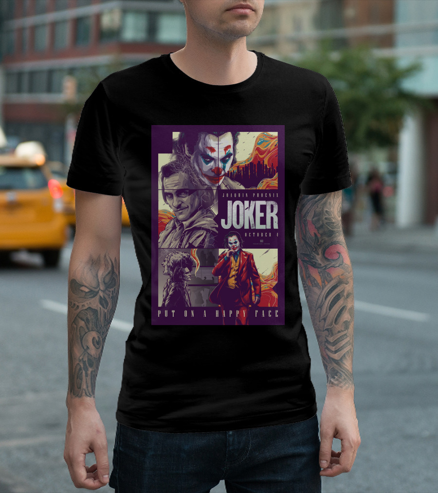 Joker Joaquin Phoenix October 4 Put On A Happy Face T-Shirt
