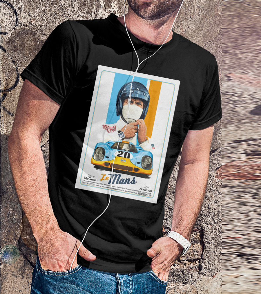 STEVE MCQUEEN LE MANS GULF DRIVER 20 ELGA ANDERSEN T-Shirt