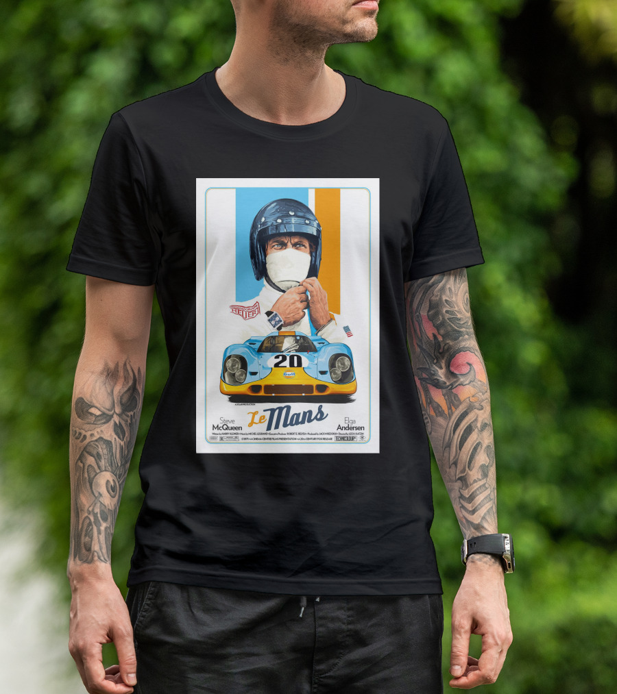 STEVE MCQUEEN LE MANS GULF DRIVER 20 ELGA ANDERSEN T-Shirt