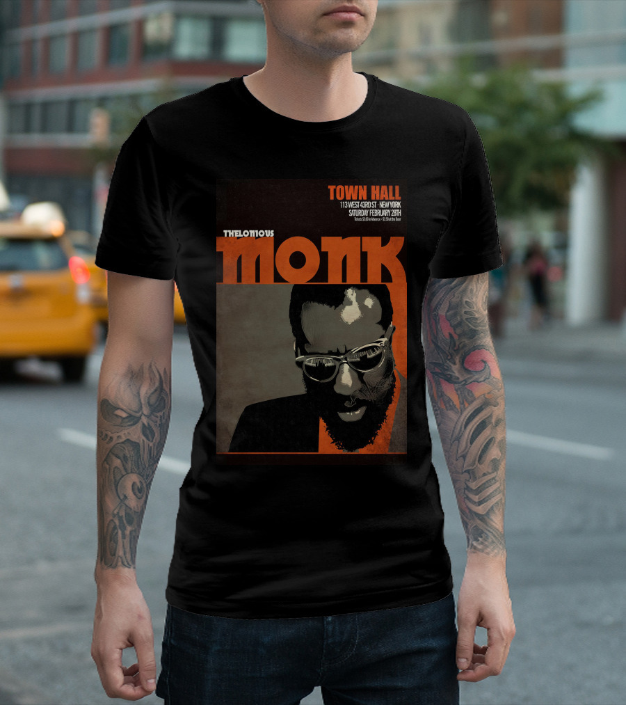Thelonious Monk Town Hall New York February Concert T-Shirt
