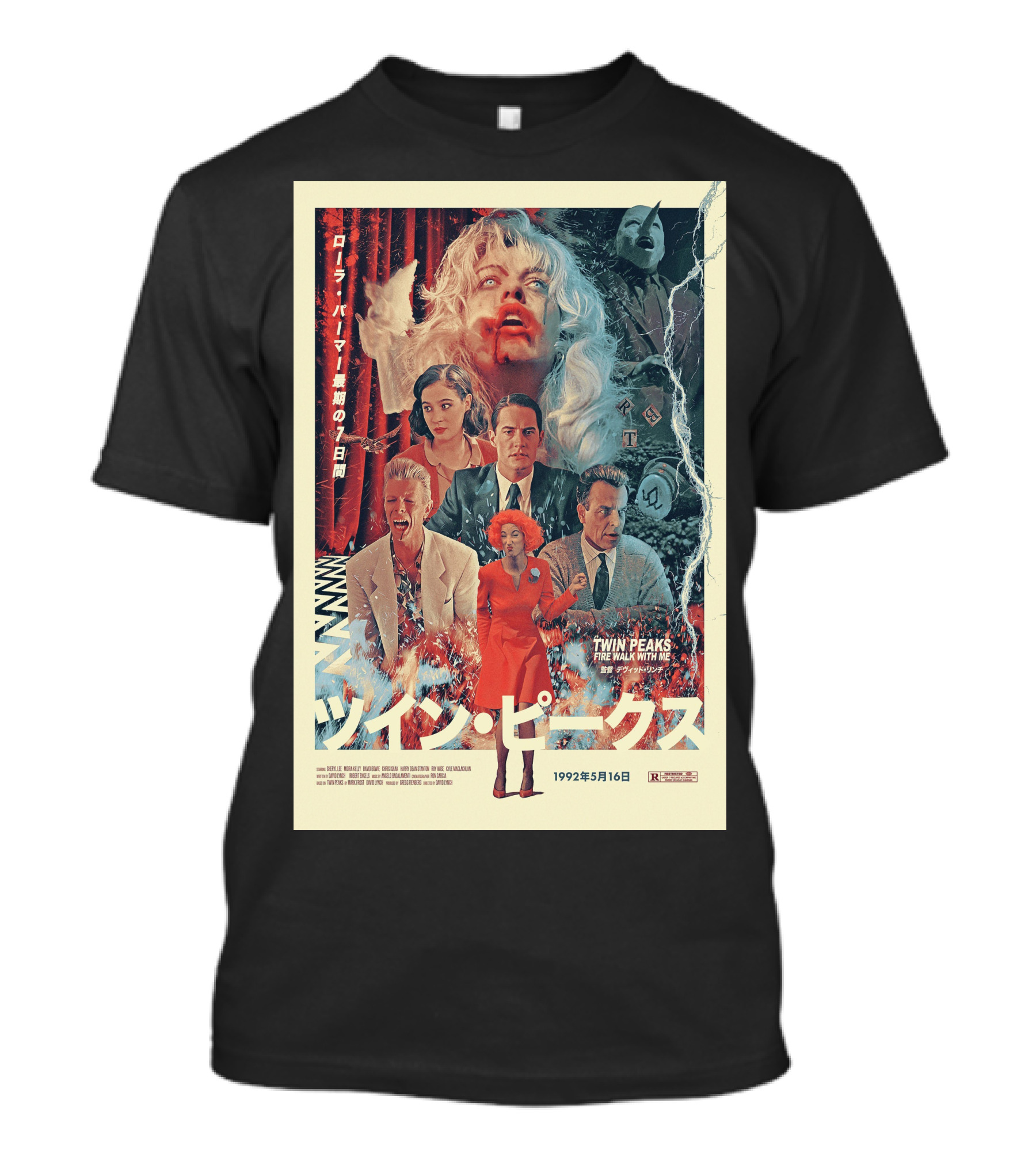 Twin Peaks Fire Walk With Me Movie Japanese Poster 1992 T-Shirt
