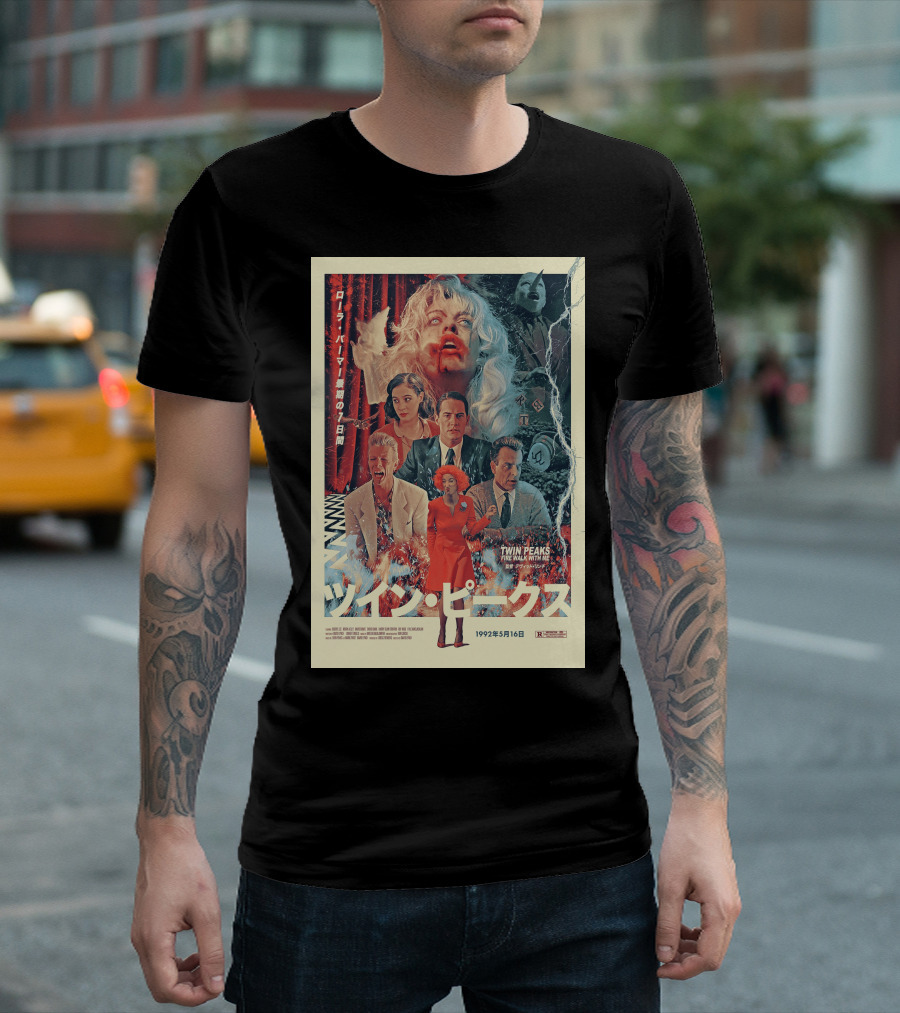 Twin Peaks Fire Walk With Me Movie Japanese Poster 1992 T-Shirt