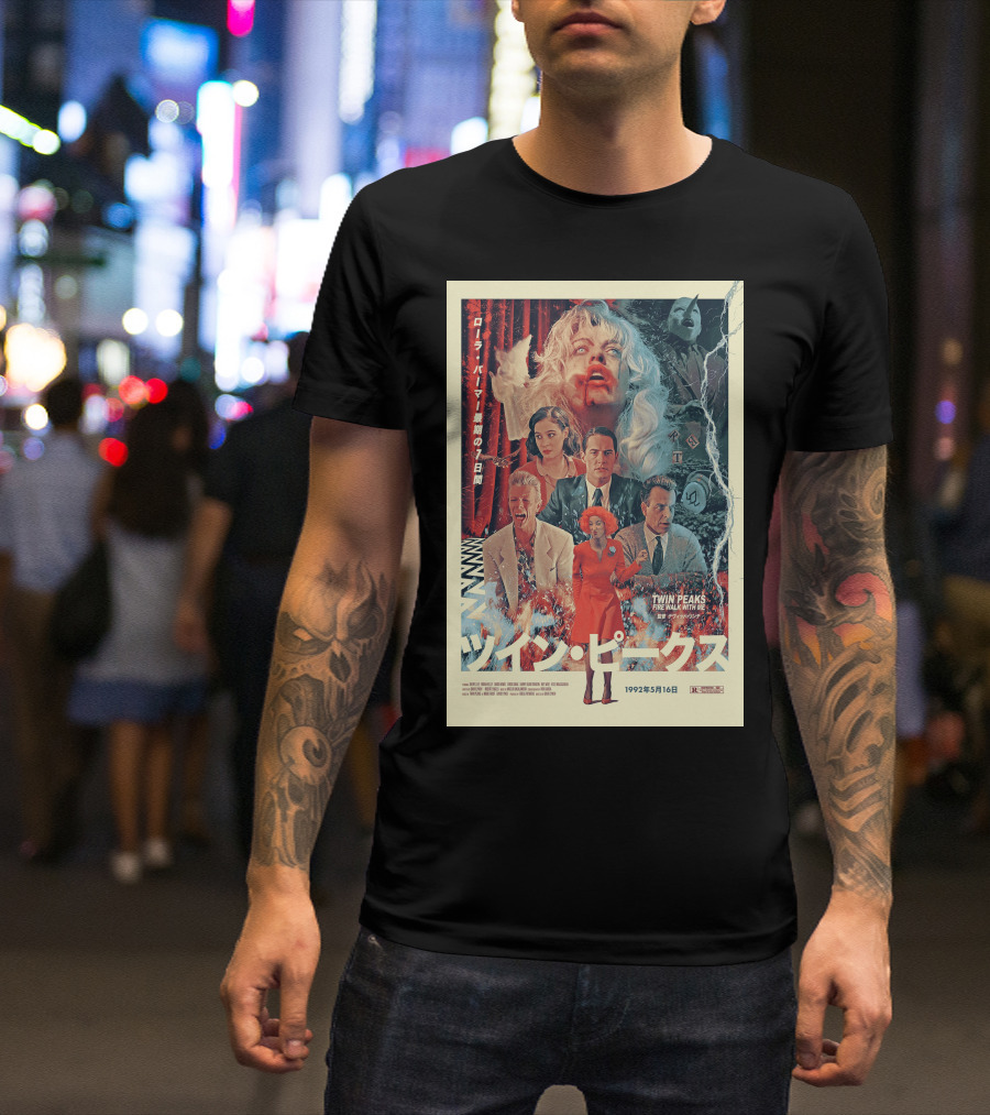 Twin Peaks Fire Walk With Me Movie Japanese Poster 1992 T-Shirt