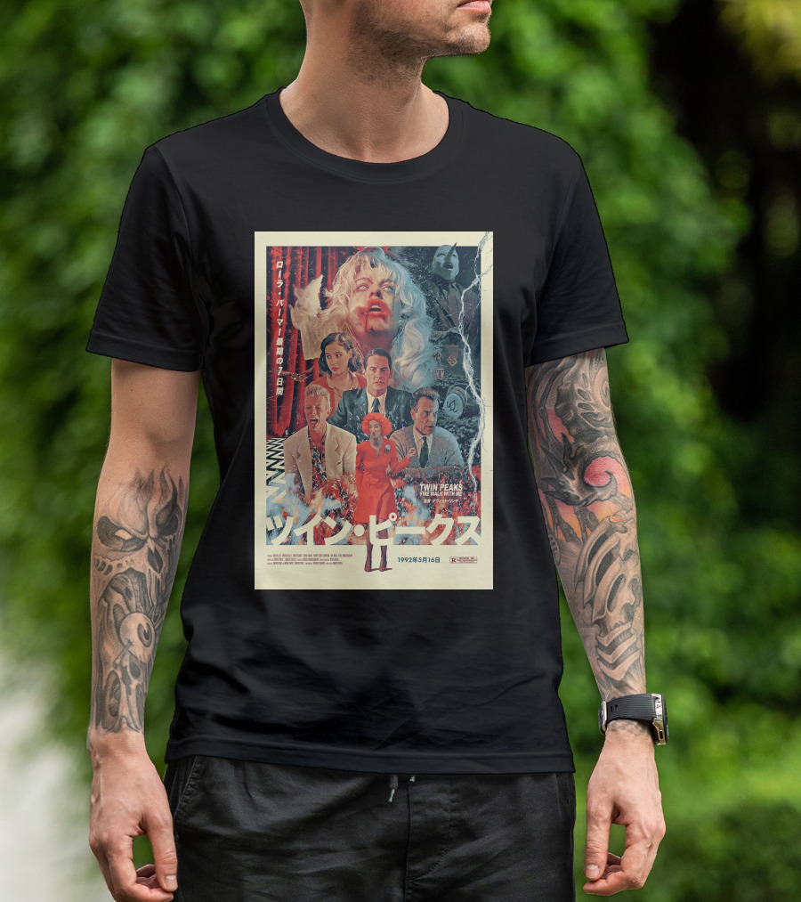 Twin Peaks Fire Walk With Me Movie Japanese Poster 1992 T-Shirt