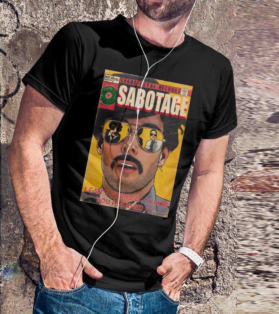Grand Royal Records Sabotage Comic Cover No 6 May 94 I Can't Stand It I Know You Planned It T-Shirt
