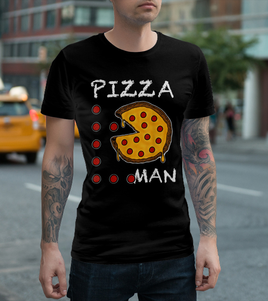 PIZZA MAN VIDEO GAMER PIZZA T-Shirt