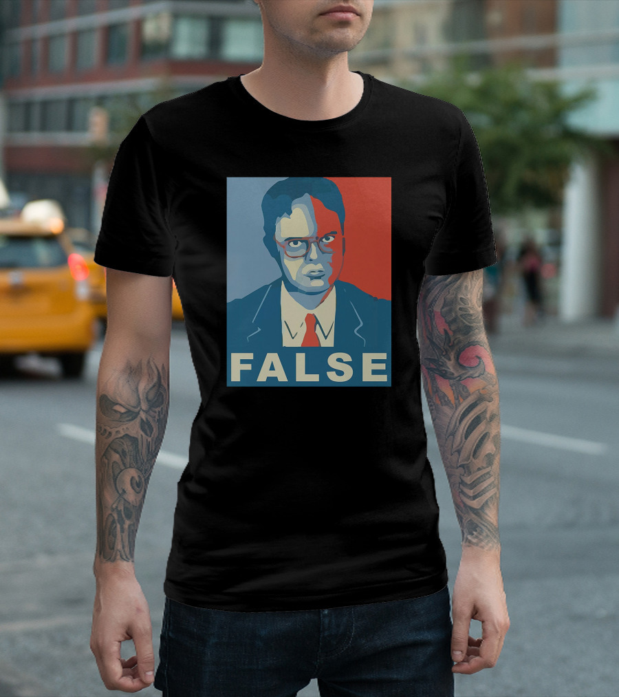 Dwight Schrute FALSE Pop Art Style Poster Image T-Shirt