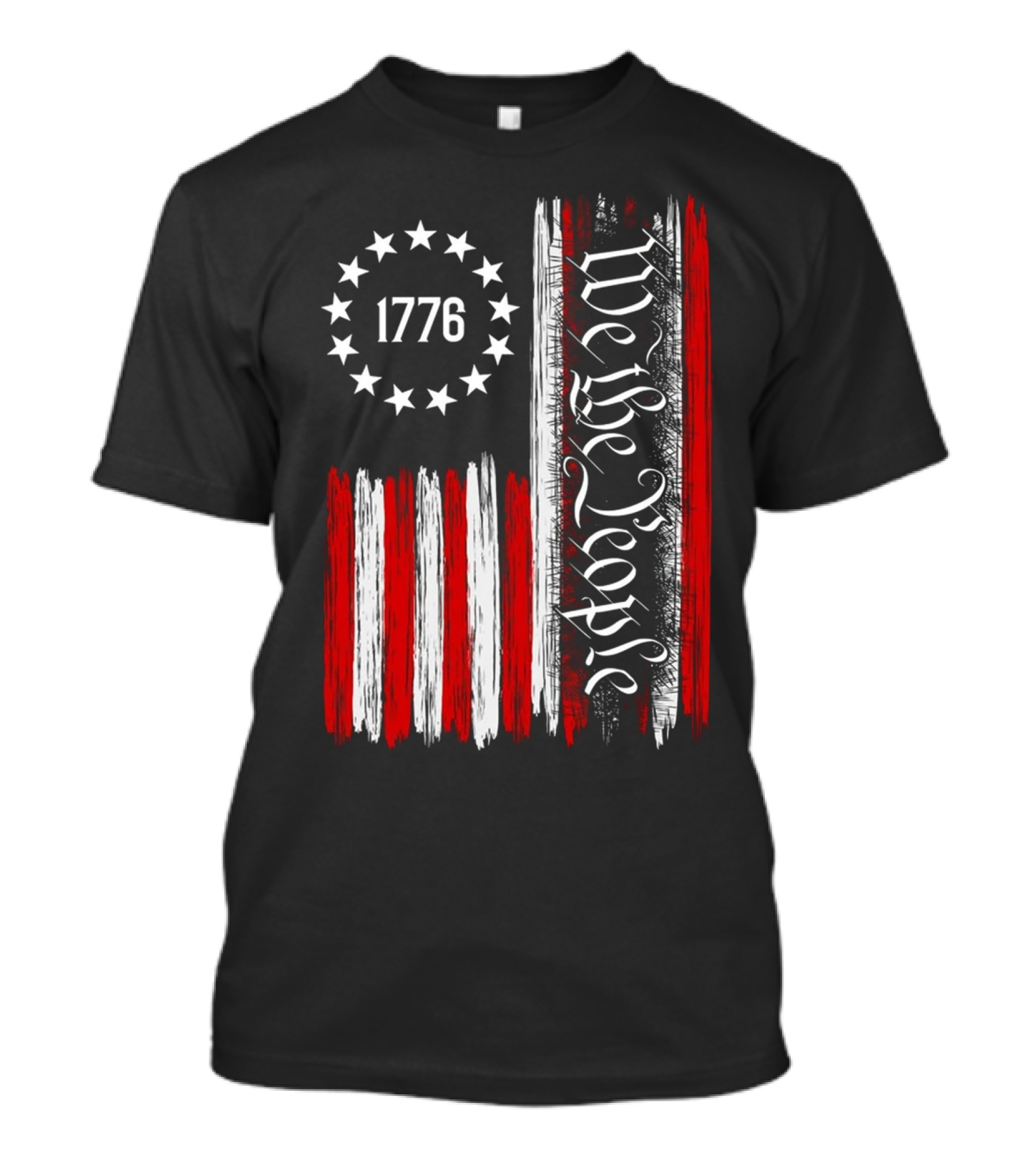 We The People 1776 American Patriotic Flag Stars Stripes T-Shirt