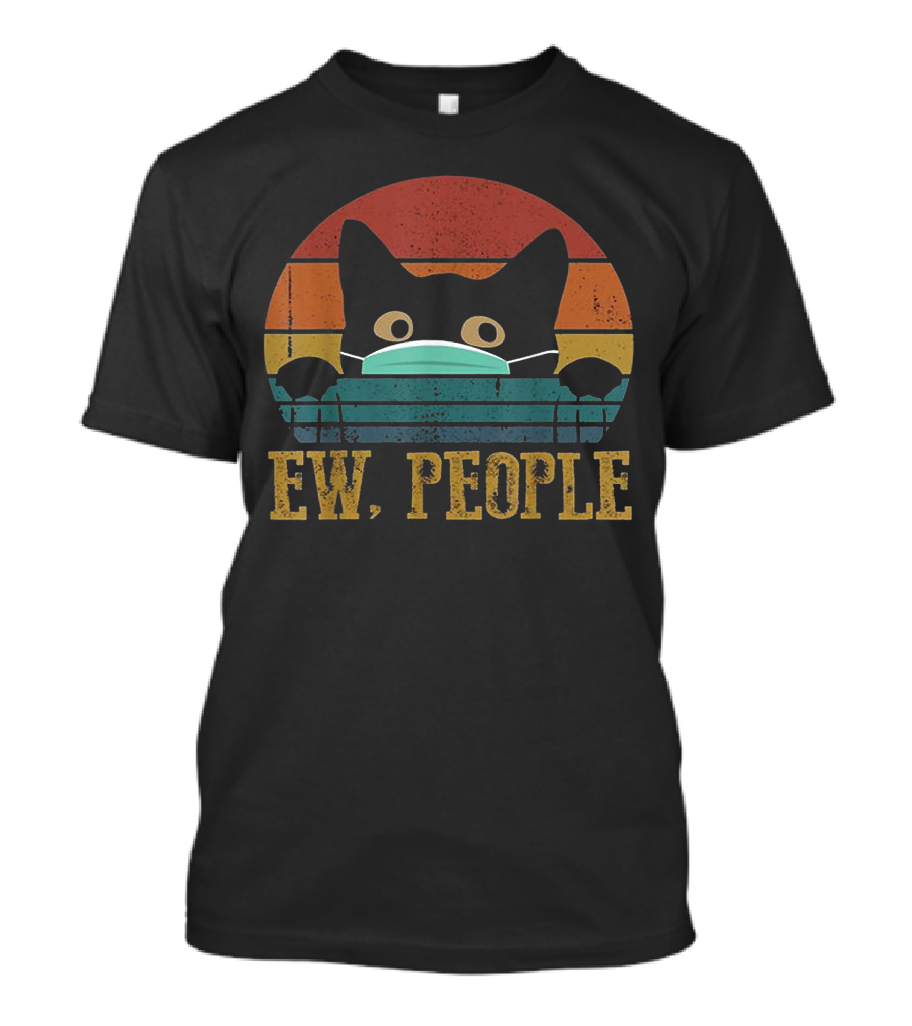 Ew People Cat Wearing Mask T-Shirt