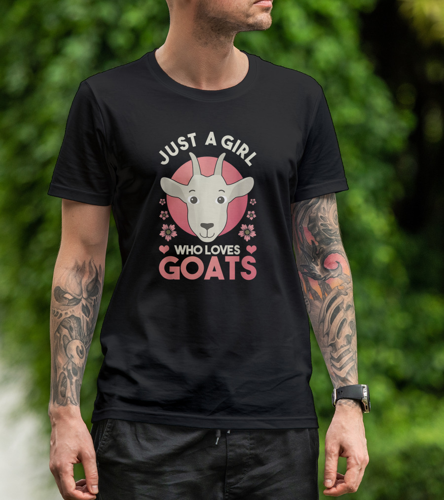 Just A Girl Who Loves Goats Farm Animal Goat Farmer T-Shirt