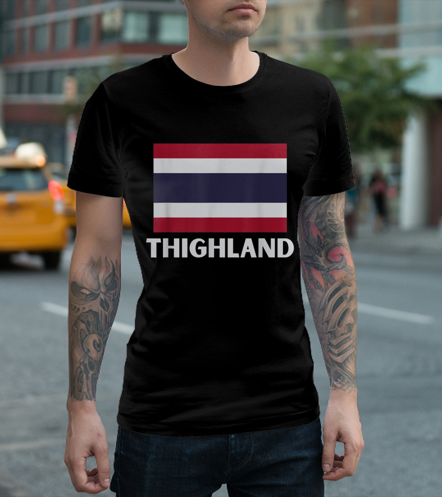 Funny Trump Thailand Flag Thighland Text T-Shirt