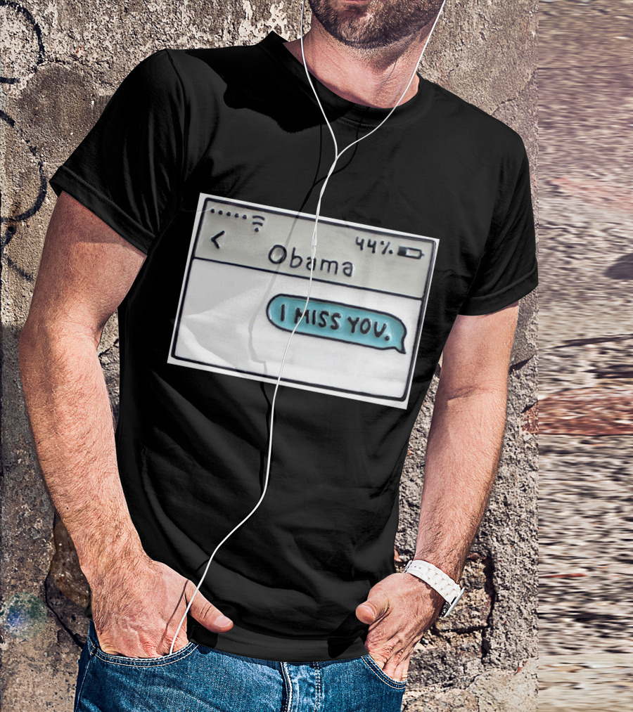 Obama I Miss You Message Bubble T-Shirt