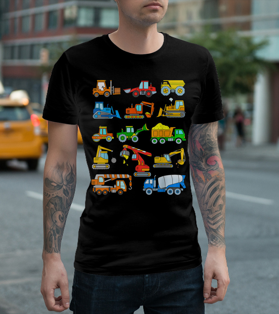 Construction Vehicles And Equipment Collection T-Shirt