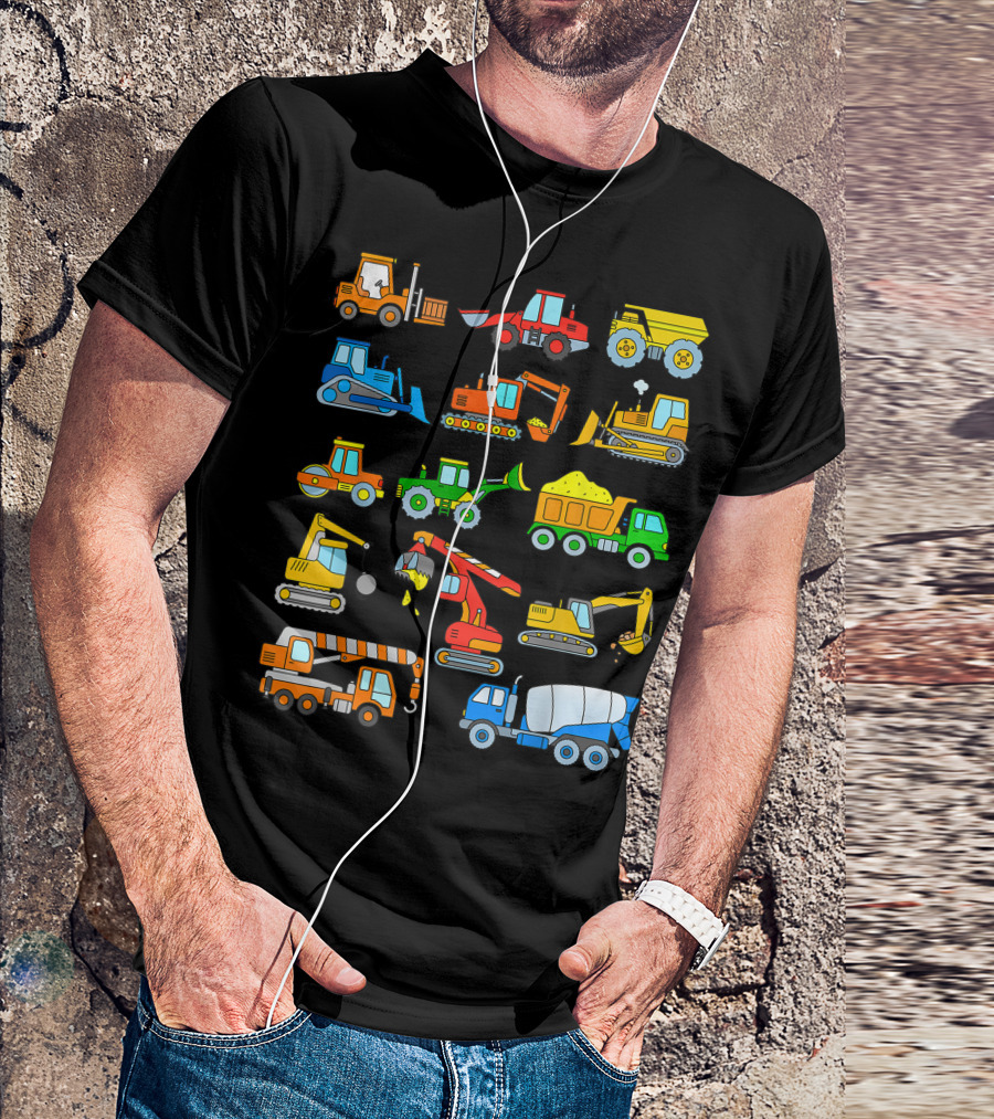 Construction Vehicles And Equipment Collection T-Shirt