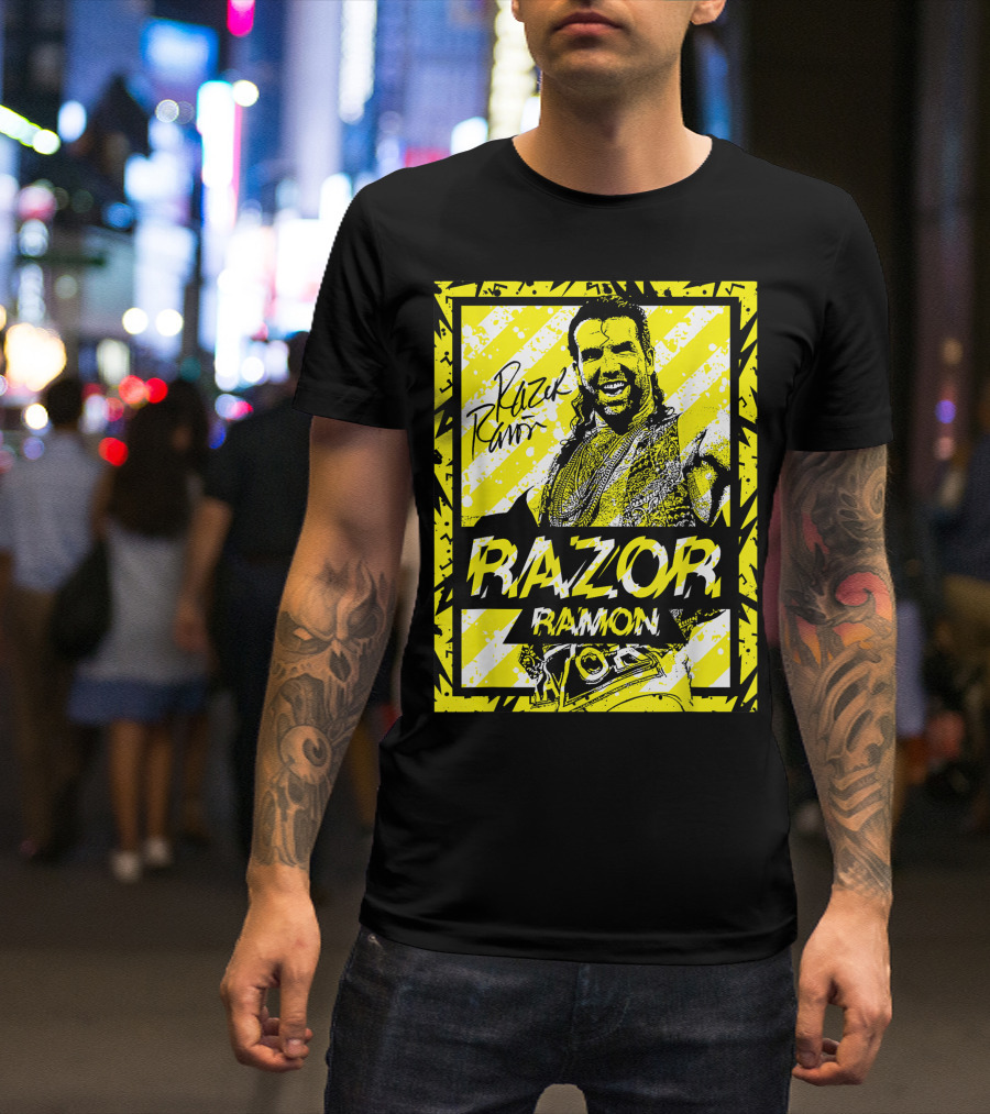 Razor Ramon Signature Yellow Stripes T-Shirt