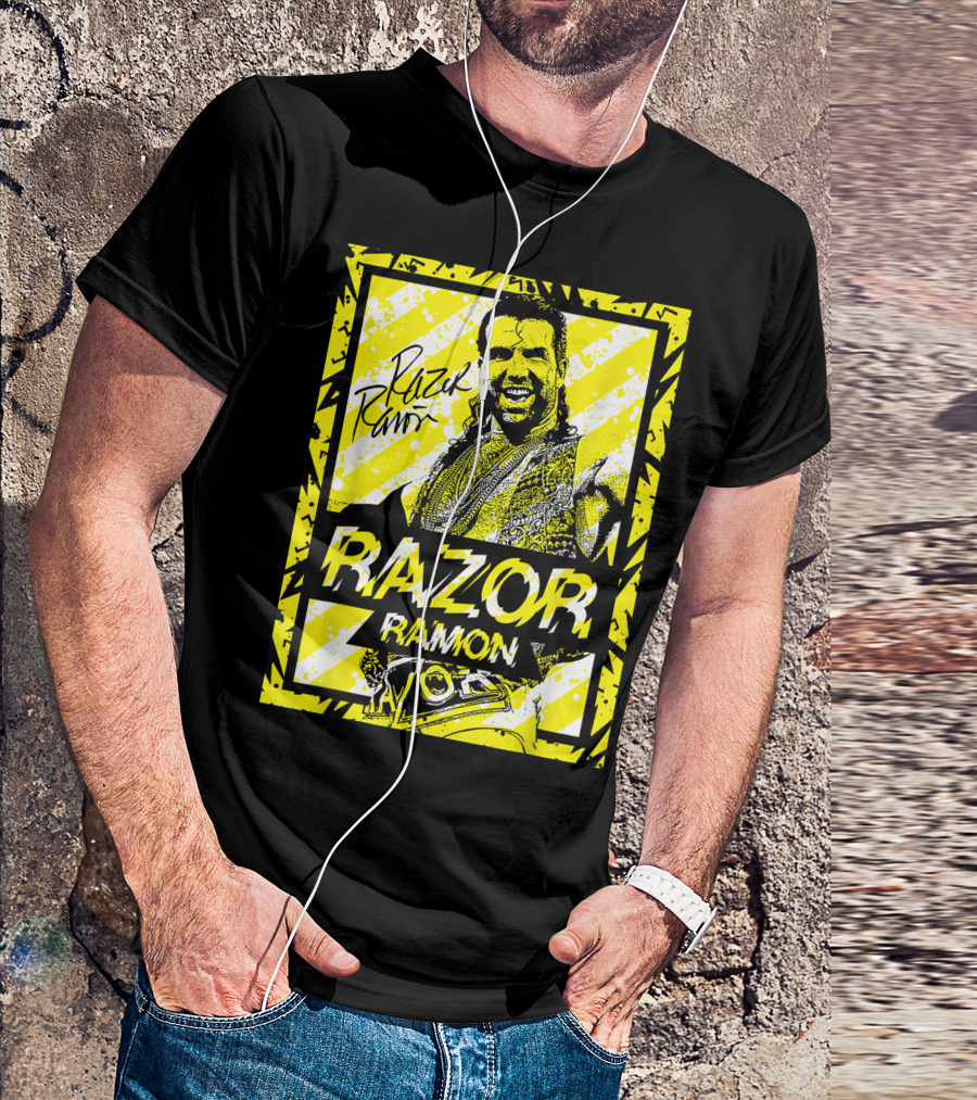 Razor Ramon Signature Yellow Stripes T-Shirt