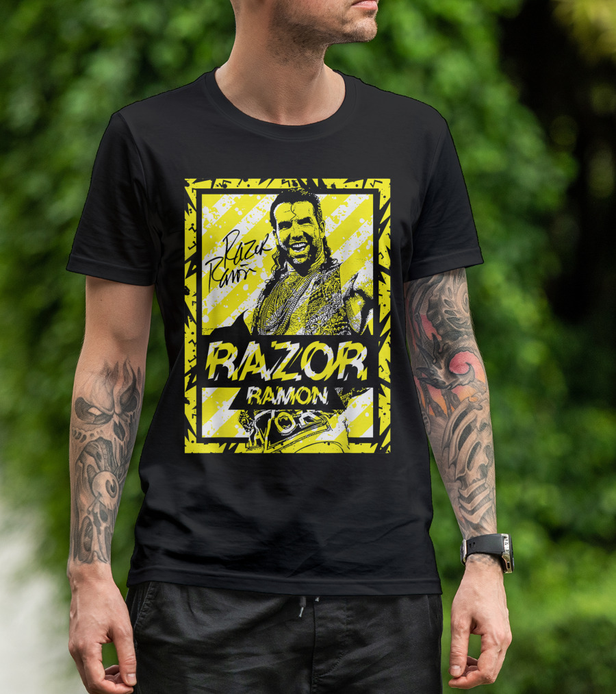 Razor Ramon Signature Yellow Stripes T-Shirt