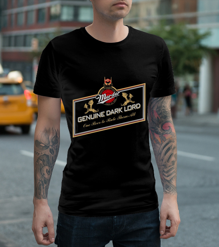 Mordor Genuine Dark Lord One Beer to Rule Them All T-Shirt