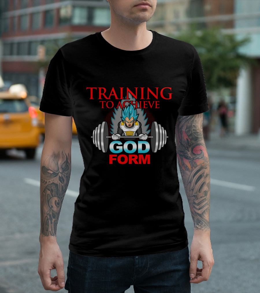 Training To Achieve God Form Weightlifting Warrior T-Shirt