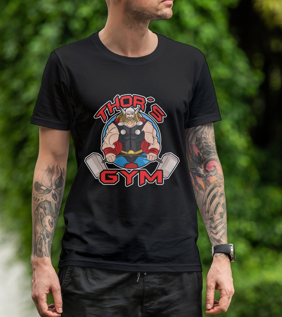 Thor's Gym Hammer Workout Viking Strength Training T-Shirt