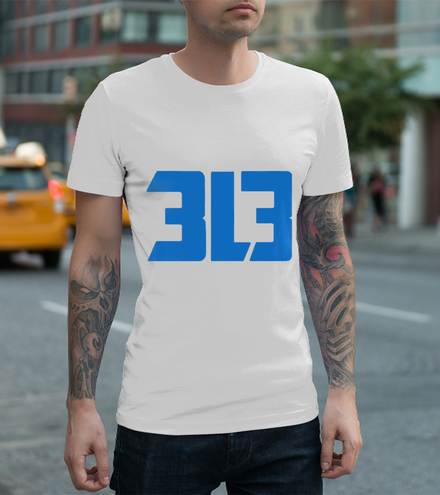 Detroit Lions 313 Bold Blue T-Shirt