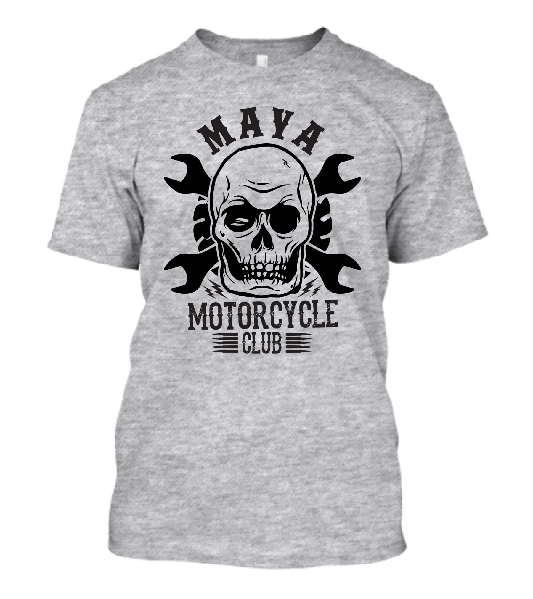 Maya Motorcycle Club Skull Wrench T-Shirt