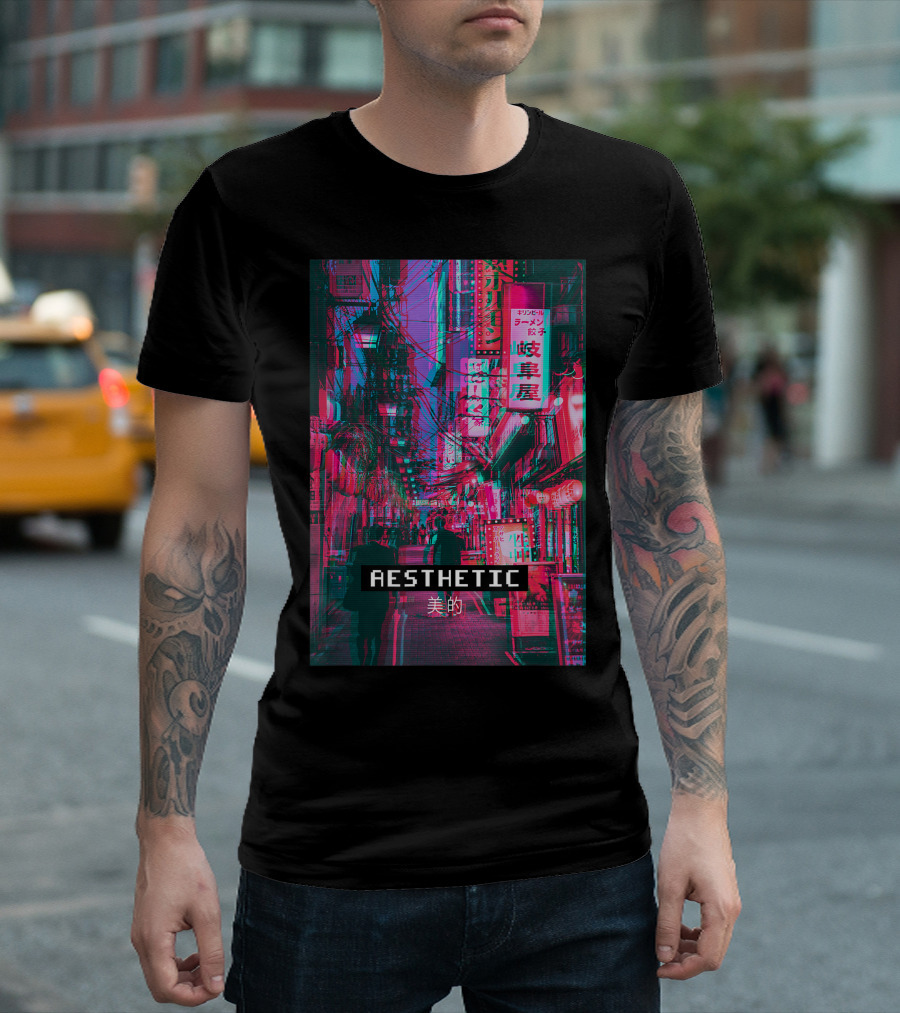 Aesthetic Vaporwave Japan Neon Street 美的 T-Shirt