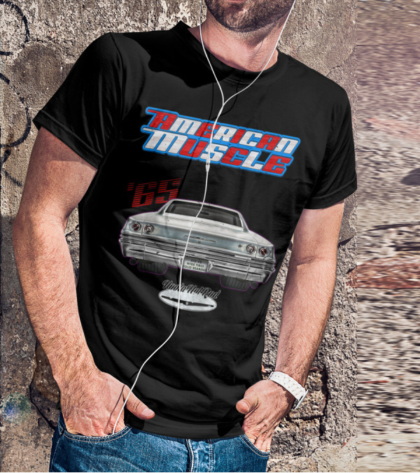 American Muscle '65 Big V8 Wide Tires Solid Rearend Uoola Ha Raa Hot Rod T-Shirt