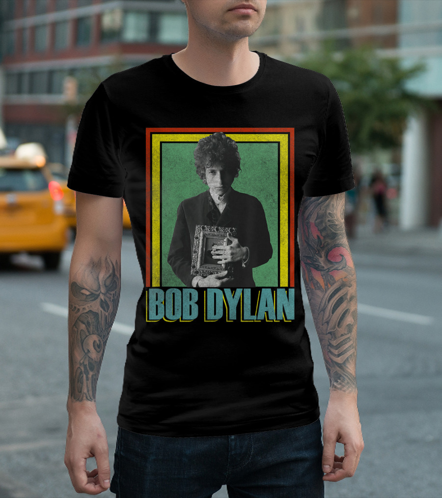 Bob Dylan Holding Framed Picture T-Shirt