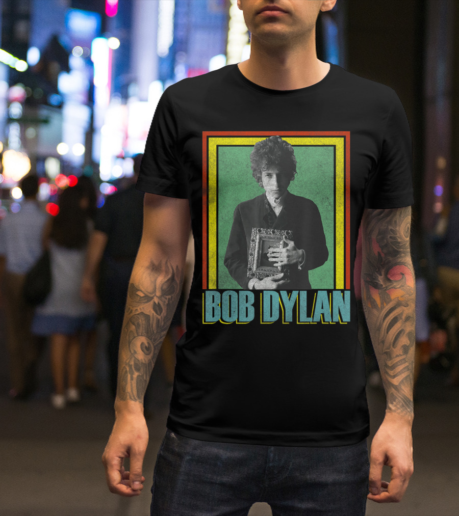 Bob Dylan Holding Framed Picture T-Shirt