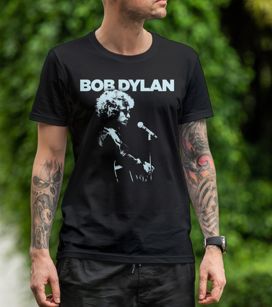 Bob Dylan Profile Microphone T-Shirt
