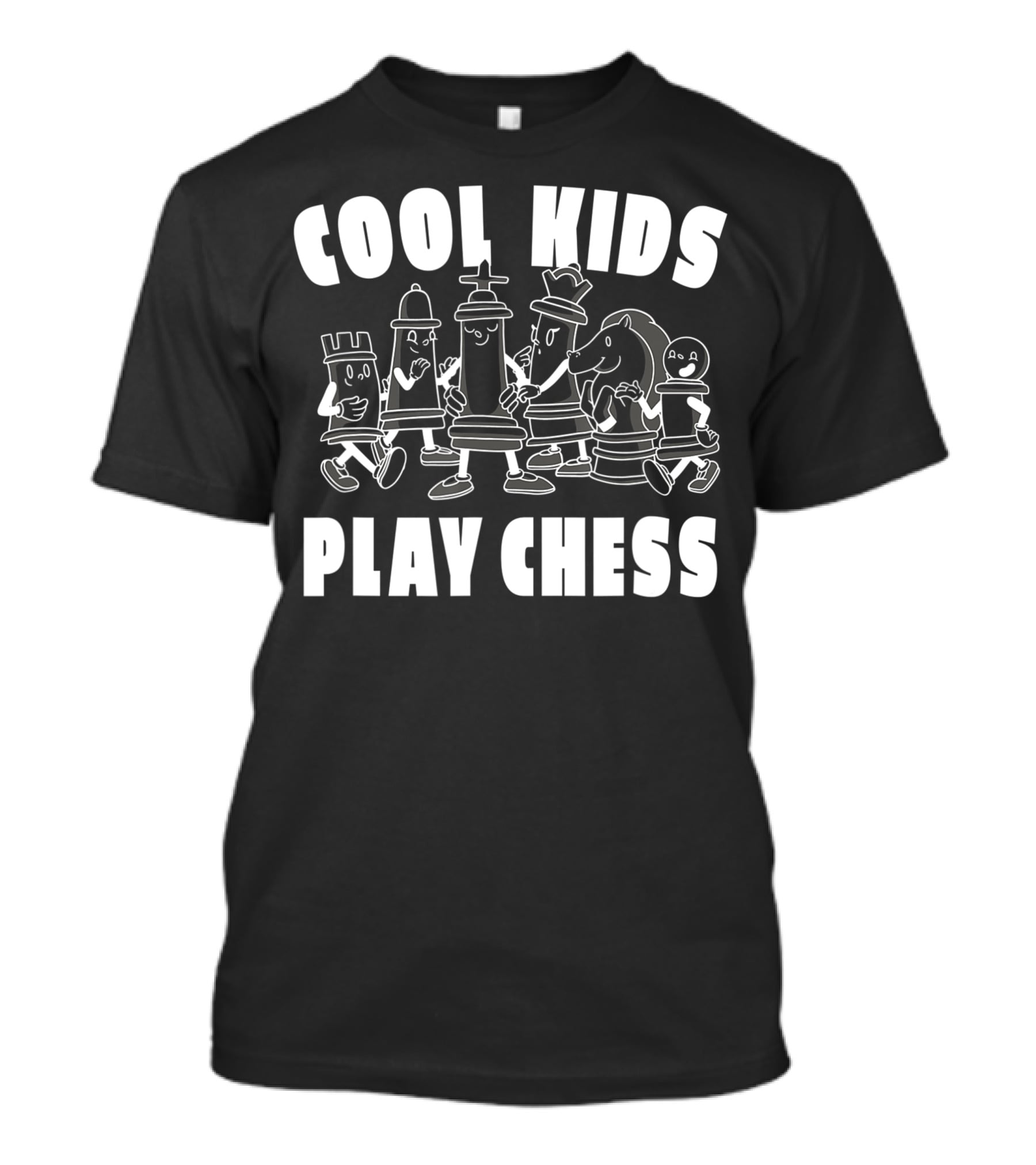 Cool Kids Play Chess Chess Player Chess Lover Fun Cartoon Pieces T-Shirt