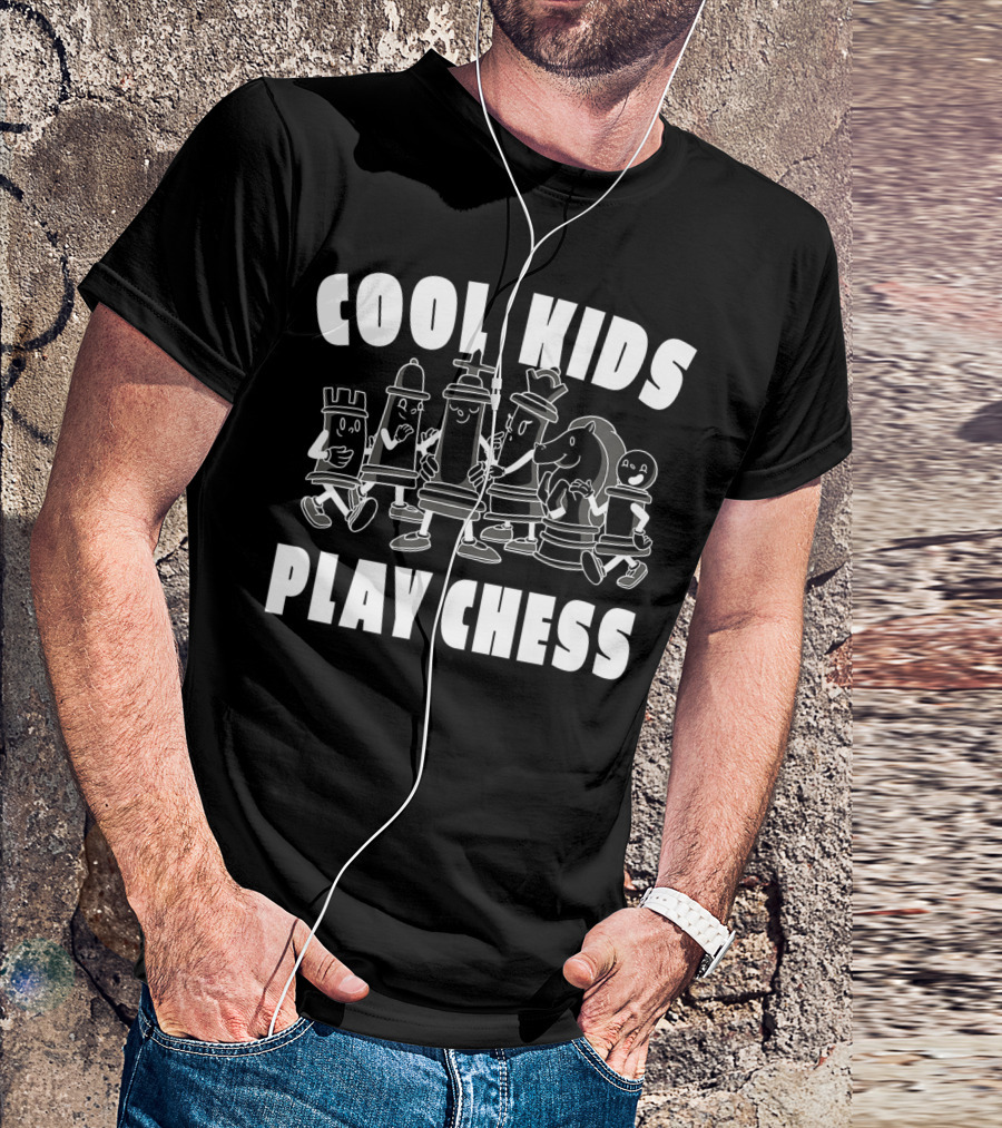Cool Kids Play Chess Chess Player Chess Lover Fun Cartoon Pieces T-Shirt