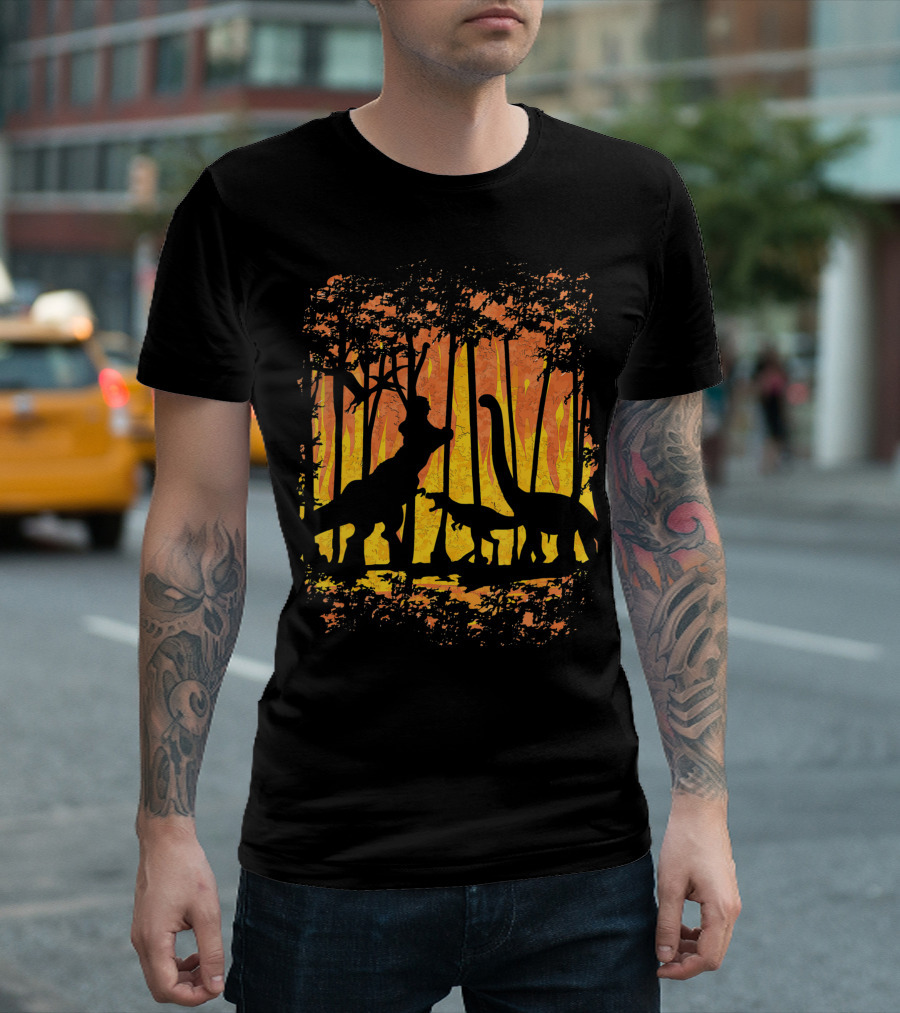 Dinosaurs Wildlife Dinos in Wild Forest T-Shirt
