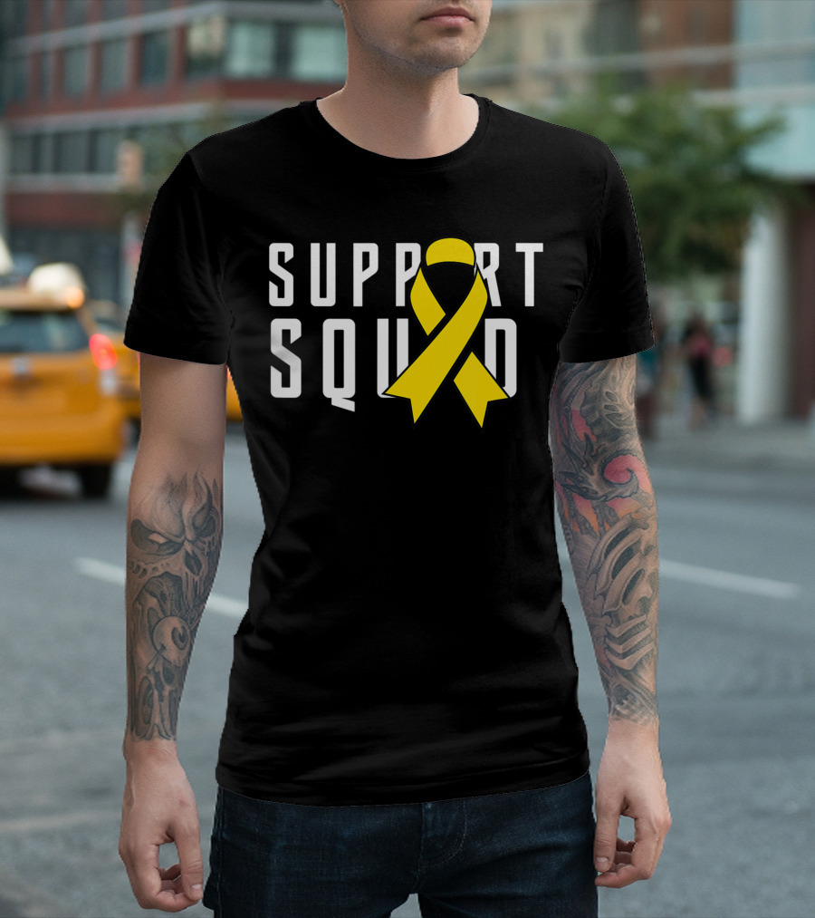 Support Squad Yellow Ribbon Endometriosis Awareness T-Shirt