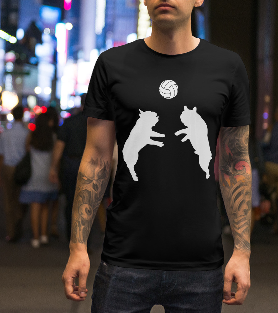Frenchie Volleyball French Bulldog Playing Ball T-Shirt