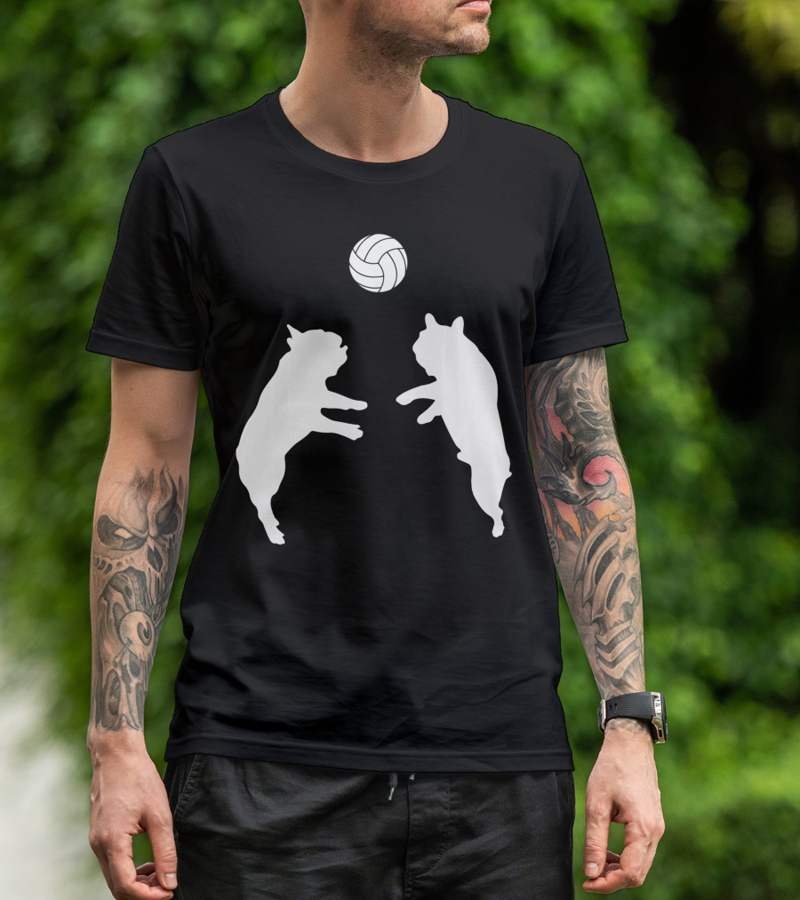Frenchie Volleyball French Bulldog Playing Ball T-Shirt