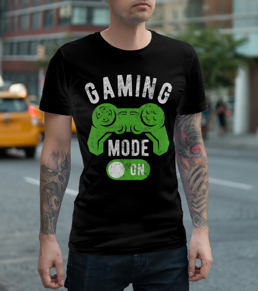 Gaming Mode On Gamer Life Cool Gamer Controller T-Shirt